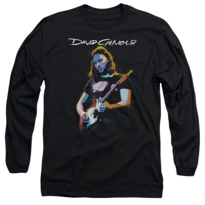 David Gilmour Long Sleeve T-Shirt Classic Portrait Black Tee - Image 1 of 2