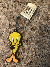 Tweety Bird Jumping Viyl Key Chain 1997 Vintage Looney Tunes New 