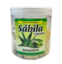 Sabila (Aloe Vera) 90 Capsules 735mg 100% Natural