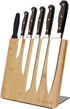 Blocco coltelli bambù Faligee supporto coltello magnetico - senza coltello con acciaio per laccia