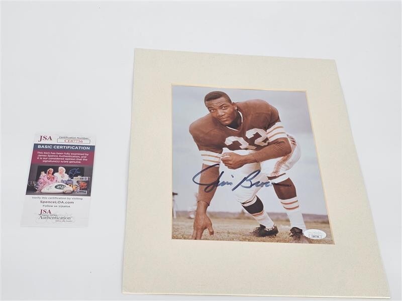Jim Brown Autographed Signed Cleveland Browns AUTO COLOR 8X10 PHOTO JSA 