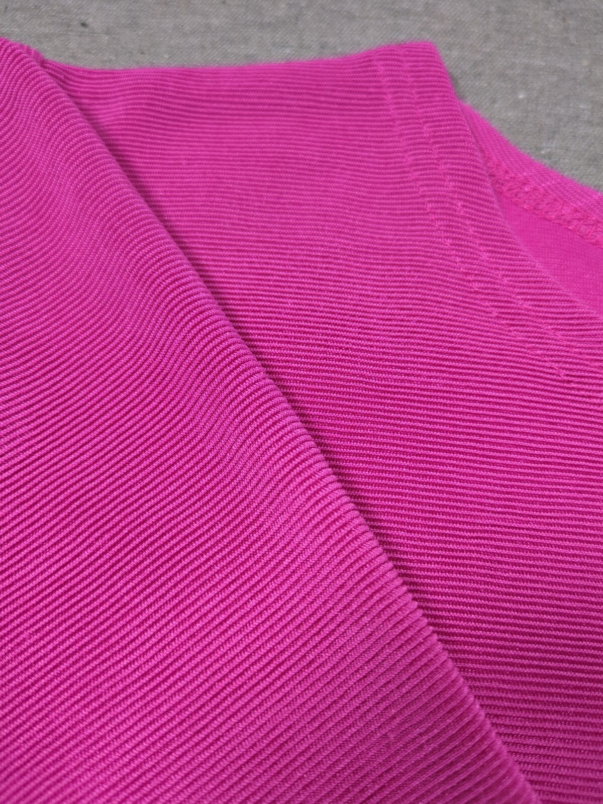 Basic Pink Horizontal Rib Knit Pullover Womens Si… - image 6