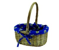 "KäSefondue-Brotkorb Nouvel Swiss \" Edelweiss \" Design Blau 19 X 21 X 26 Cm"