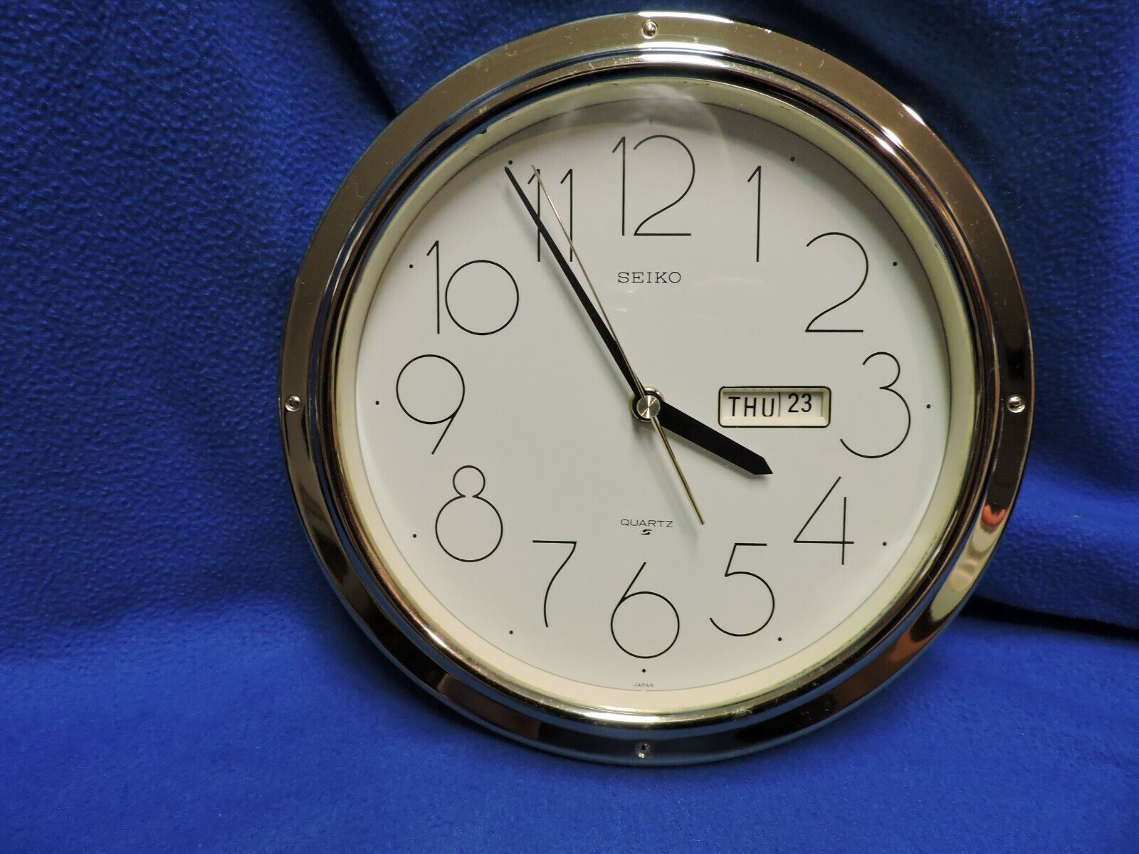 Vintage Seiko Wall Clock Date and Days of Week Gold | eBay