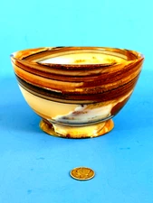GORGEOUS MULTI GRAIN / COLOR ONYX BOWL 5.25" W x 3" T VGC