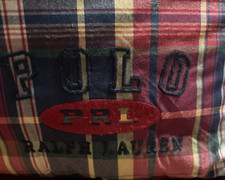 Vintage POLO Ralph Lauren Garrison Tartan Plaid Bed Pillows 26" X 18" Set of 2