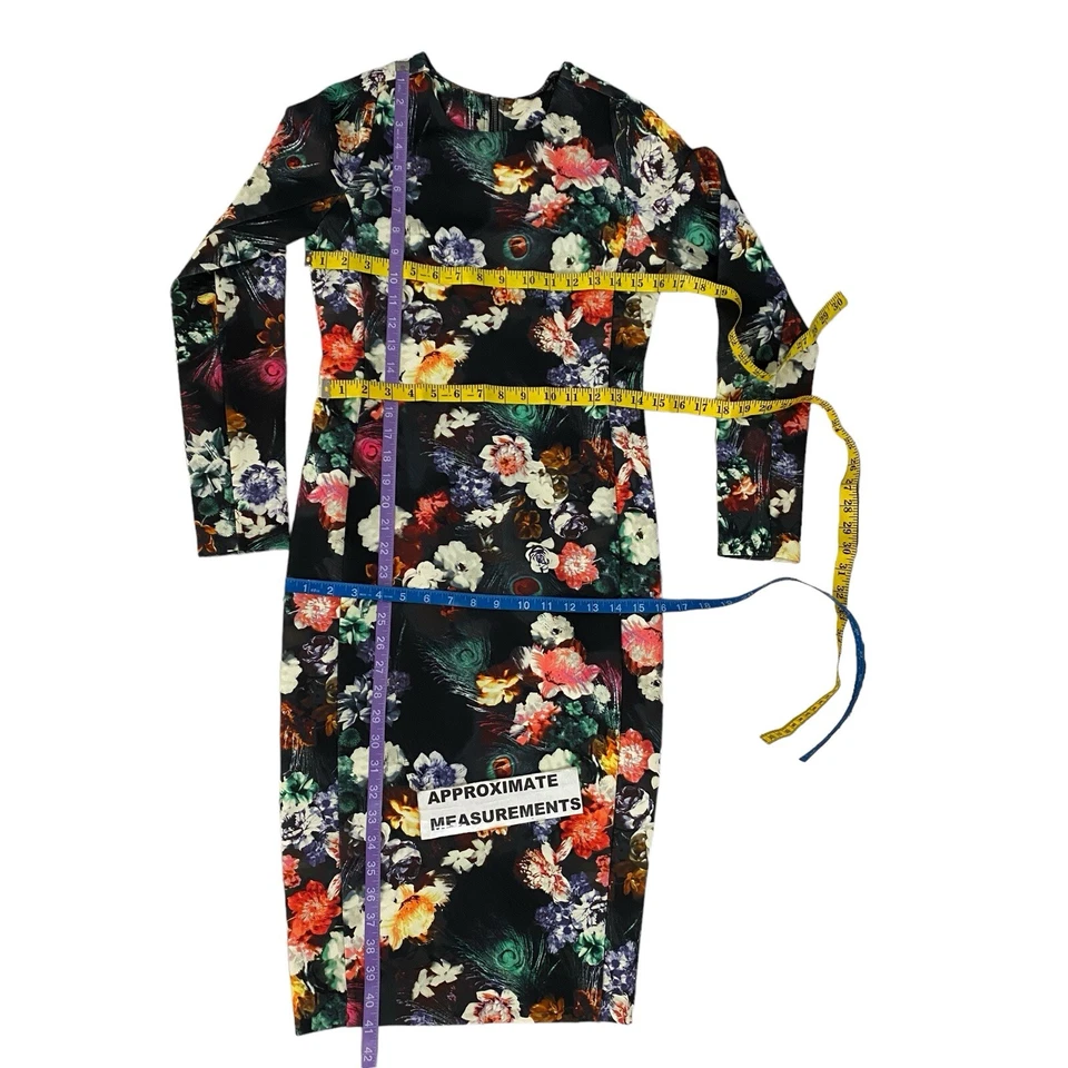 Felicity & Coco Dress Womens Small Floral Scuba Knit Work Office Church Elegant - Image 2 of 4