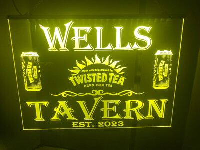 Twisted Tea Tavern Led Neon Light Sign / Personalized Name & Brand ...