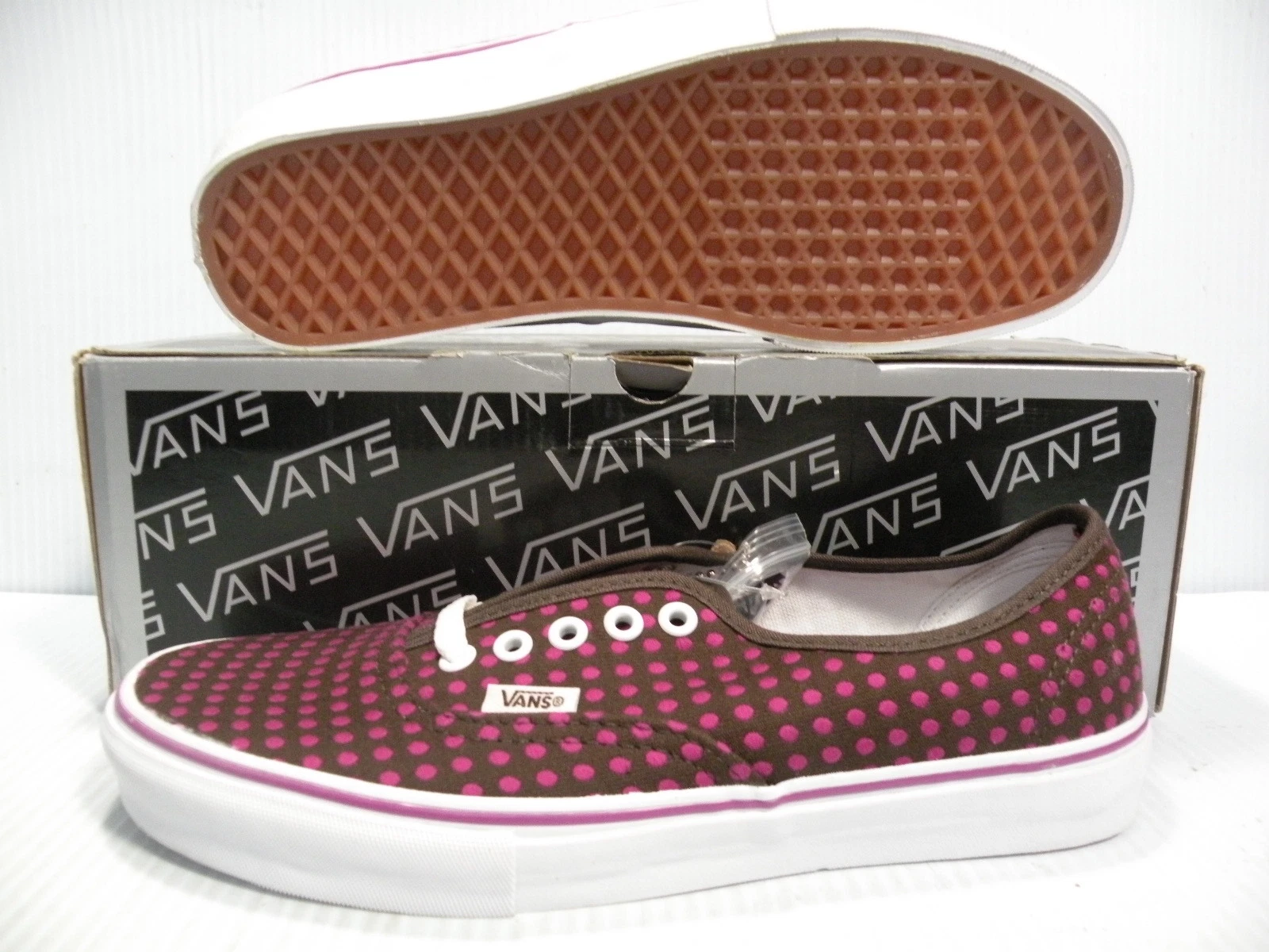 SCARPE VANS AUTENTICHE MELISSA UNISEX UOMO TAGLIA 9 = DONNA TAGLIA 10 5 CAFFÈ VIOLA NUOVE
