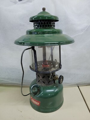 コールマン　Coleman 　228E　1953年10月ランタン　Lantern 1953 COLEMAN LANTERN Model 228E w GREEN PORCELAIN Top Clean
