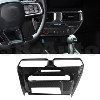For Ford Mustang 2024-2025 Dry Carbon Console Air Conditioner AC Panel Cover