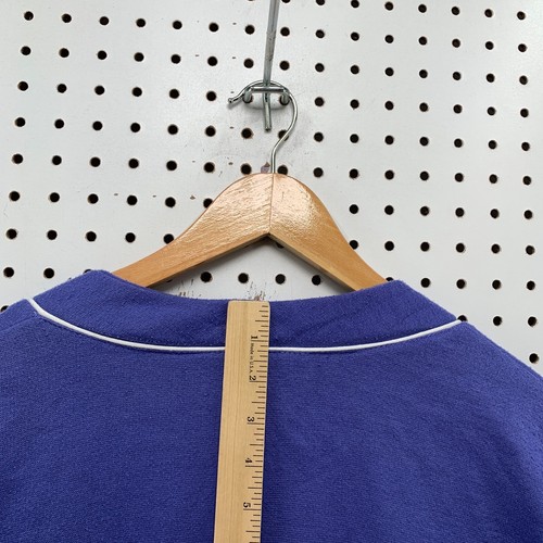 Vintage 90s Nike Cardigan Snap Sweatshirt Blue Womens Oversized Large 24x29 - Picture 16 of 18