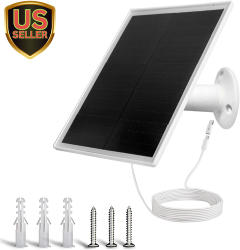 Solar Panel Charger, Solar Panel for Security Camera,6W USB Solar Panel with ...