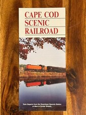 Cape Cod Railroad Travel Brochure Hyannis Massachusetts Schedule Dinner Train
