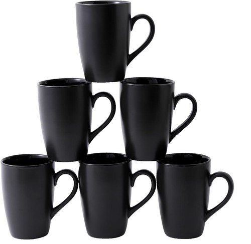Amazon Basics Porcelain Coffee Mug Set, 12oz, 12-Pack, White | eBay