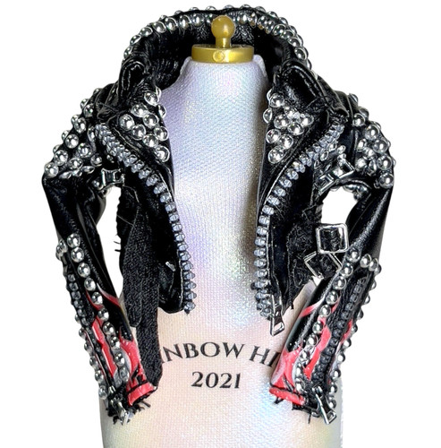 Rainbow High Fantastic Fashion Ruby Anderson Doll Outfit Black Moto Jacket