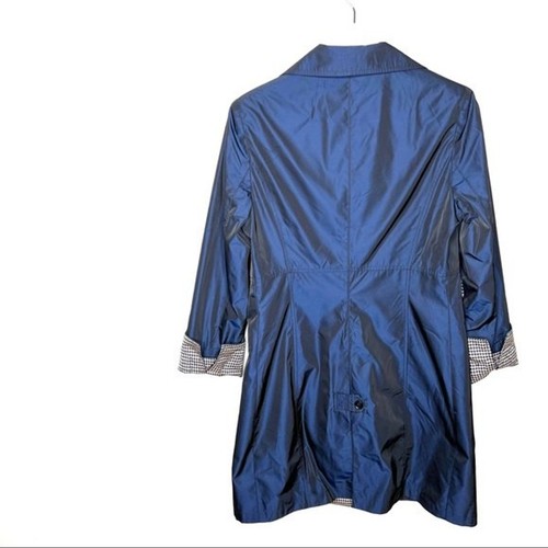 Cinzia Rocca Due Rare Metallic Blue Coat Size 6 - Picture 5 of 12