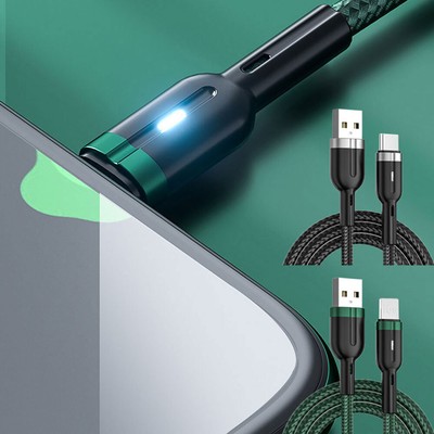 Automatic Break Fast Charging Data Line Cable Cable With Breathing Light Type C 