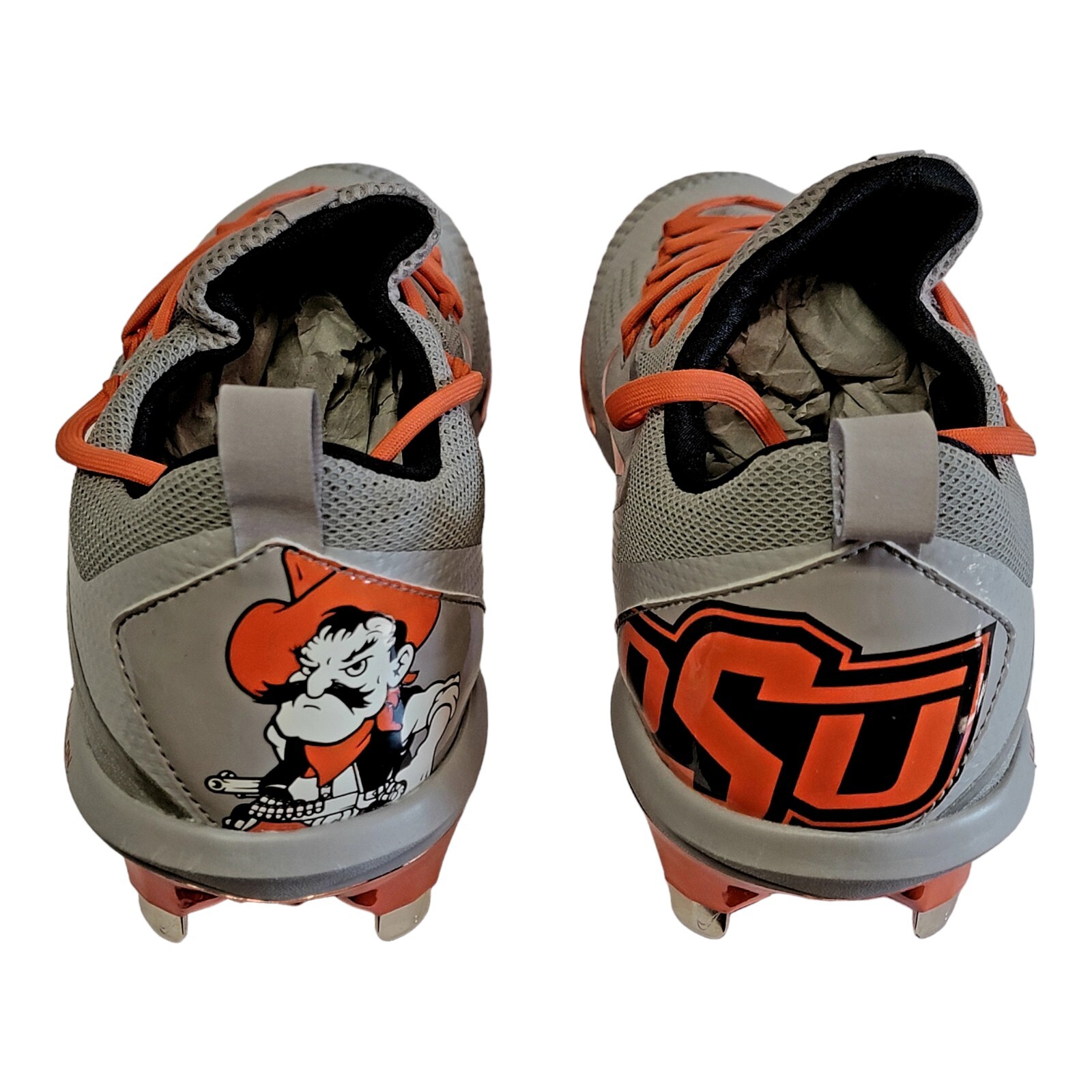 Nike Force Zoom Trout 6  Oklahoma State Cowboys Baseball Cleats Sz 15 CU0151-001 thumbnail 5