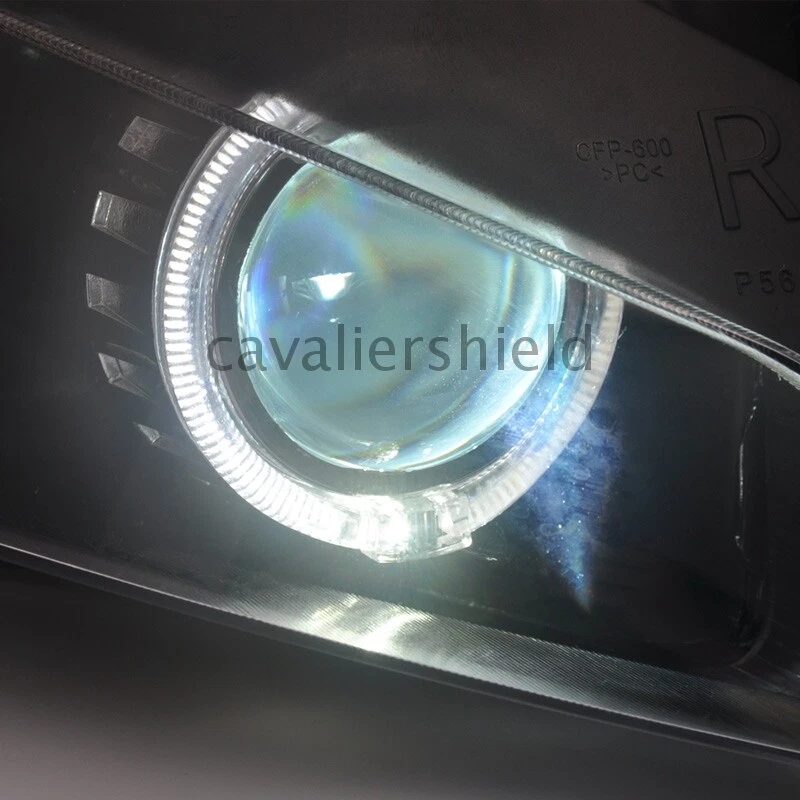 Conjunto de faros proyectores White Angel Eyes HID aptos para Honda CBR600RR 03-2006 Foto 4 de 4