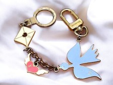 Louis Vuitton Bag Charm Key Ring M66262 Portocle Chaine Messager Auth LV