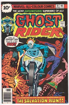 Ghost Rider 18 From 1976 Bronze Age Marvel Horror Comic Vol 1 Spiderman Cameo