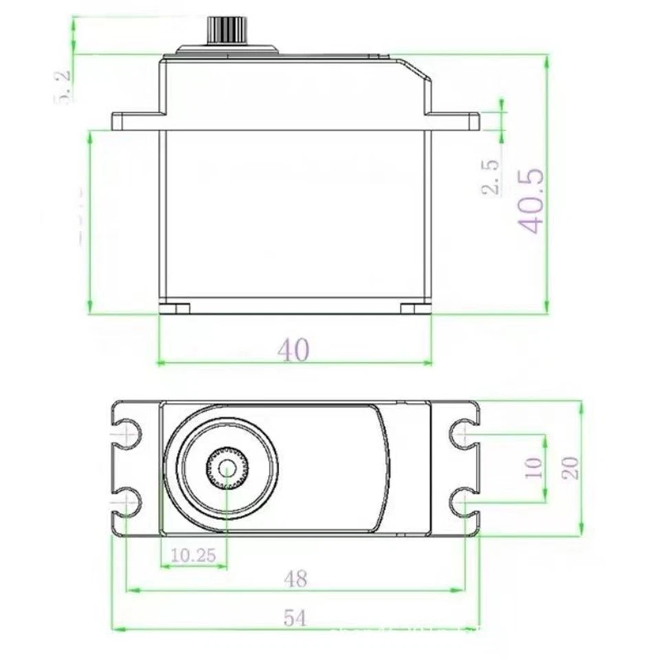 Waterproof 40KG Servo Metal Gear High Torque Steering Servo for 1/8 1/10 RC Car - Image 3 of 4