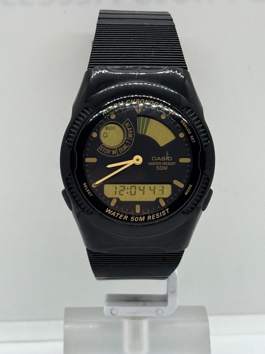 Casio AW-37 Module 747 Quartz Alarm Chrono Dual Time Vintage Wrist Watch  Japan | eBay