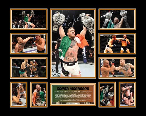 CONOR MCGREGOR UFC CHAMPION POSTER SIGNED LIMITED EDITION FRAMED MEMORABILIA - Picture 6 of 6