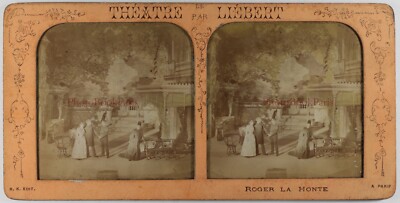 Frankreich Paris Roger La Shame Theater Liebert c1890 Foto Stereo Dioramaset