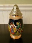 VINTAGE WESTERN GERMANY PEWTER  LIDDED  BEER STEIN  — photo 1