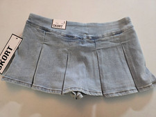 Almost Famous denim skort women skirt size L        S121