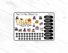 2753-10~~October Journal Planner Stickers.