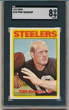 1972 Topps Football Terry Bradshaw (HOF) (#150) SGC8 SGC
