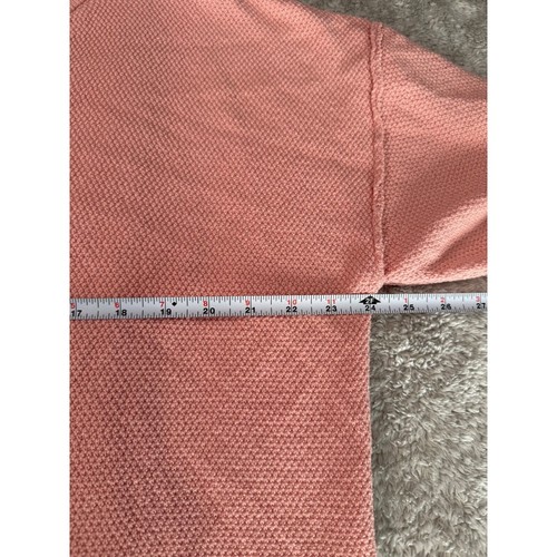 Blush Pink Knit Short Sleeve Henley Sweater Pants Matching Lounge Set Womens L - Picture 3 of 7