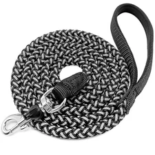 2/3/4/6/10 Foot Reflective Dog Leash Strong Nylon Rope Braided Heavy Duty for...