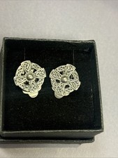 Iona Silver Celtic Cross Clip On Earrings Celtic Jewellery