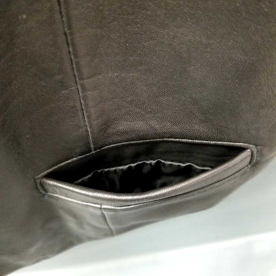 Chaleco de cuero negro de piel de cordero Valerie Stevens Nueva Zelanda para mujer talla S Foto 3 de 4