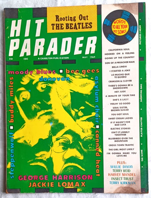 Hit Parader Magazine May 1969 The Beatles Bee Gees Moody Blues Very Good Q4