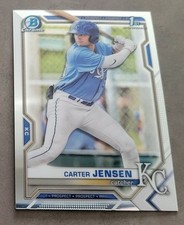 2021 Bowman Draft Chrome Carter Jensen 1st Rookie RC #BDC-106 Royals