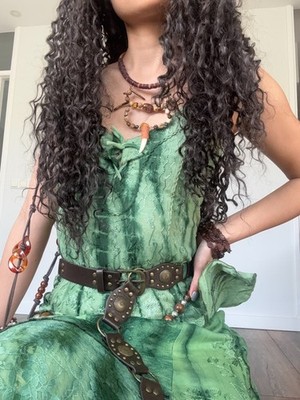 hippie fairy dress Fairy Dress and Bell Sleeve Wrap Top Set Green Garden / Regular main image 1