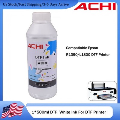ACHI 500ml White DTF INK For EPSON R1390 L1800 DTF Printer Supply Only White Ink