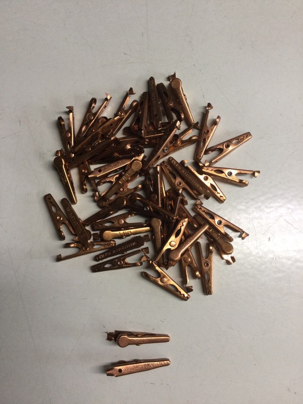 50 Alligator Clips, Copper