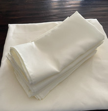 Ivory 54 x 96 inch tablecloth with 10 matching square napkins, 100 polyester