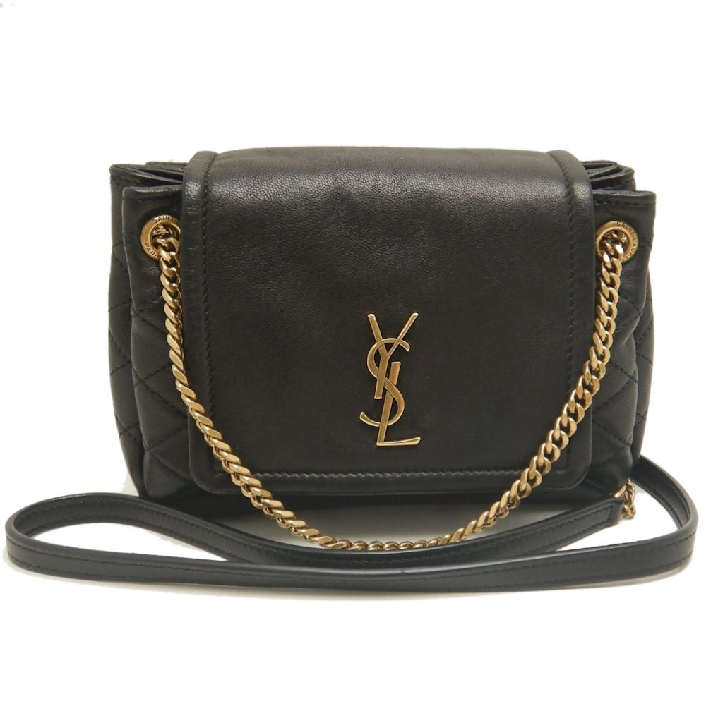 Borsa a tracolla SAINT LAURENT Nolita Mini 672738 1EL07 1000 pelle di agnello...