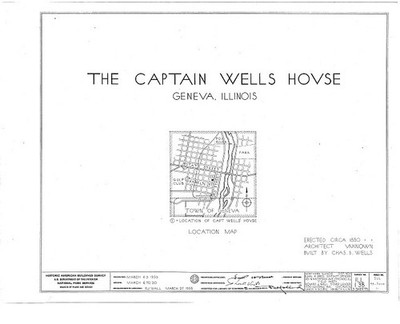 Captain Wells House,South Third Street,Geneva,Kane County,IL,Illinois,HABS,4