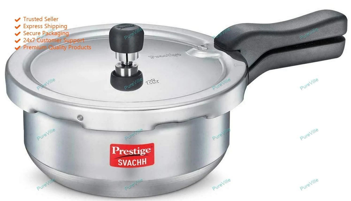 Indian Best Prestige Svachh Pressure Cooker 3.5 Light Silver Colour For Diwali