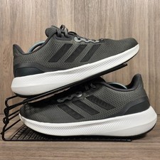 Scarpe da ginnastica Adidas da uomo taglia UK 11 Runfalcon 3.0 Cloudfoam grigie basse da corsa