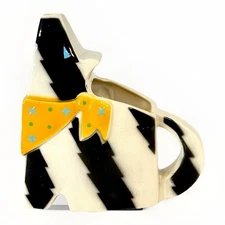 1989 Clay Art San Francisco Howling Dog Pitcher Vintage Art Pottery Made In USA