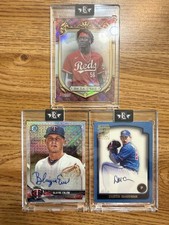 Bowman Autographed Card Lot De La Cruz Enlow McGowan Reds Twins Jays